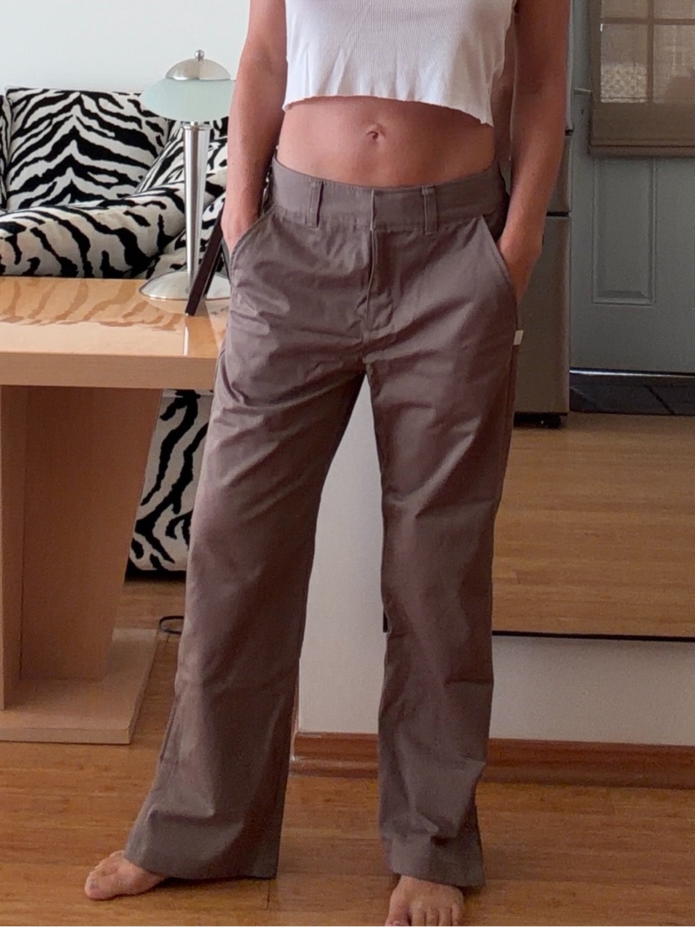 Nike Women's Wide-Leg Trousers in Brown